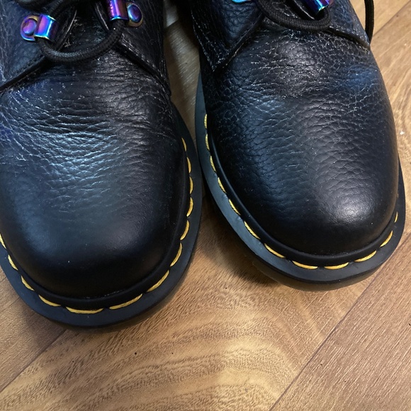 Dr. Martens 1461 Iridescent Hardware Black Milled Napa Leather Oxfords Women 7 - Picture 8 of 16
